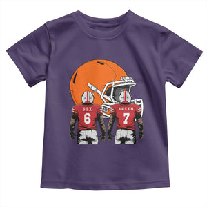 Funny American Football Toddler T Shirt Six Seven Meme TS12 Purple Print Your Wear