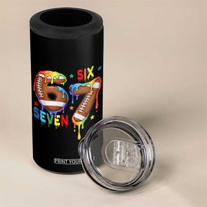 Funny American Football 4 in 1 Can Cooler Tumbler 67 Viral Gen Alpha Slang Gift TS12 Print Your Wear