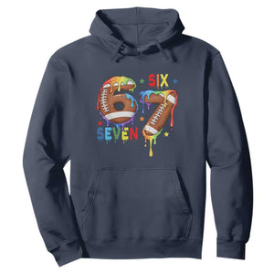 Funny American Football Hoodie 67 Viral Gen Alpha Slang Gift TS12 Navy Print Your Wear