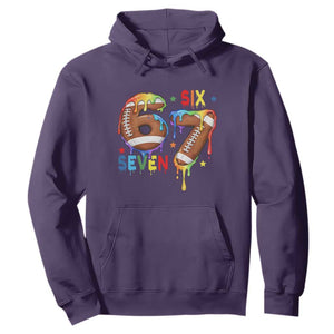 Funny American Football Hoodie 67 Viral Gen Alpha Slang Gift TS12 Purple Print Your Wear