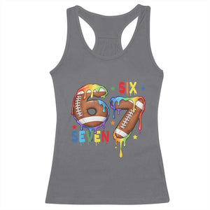Funny American Football Racerback Tank Top 67 Viral Gen Alpha Slang Gift TS12 Charcoal Print Your Wear