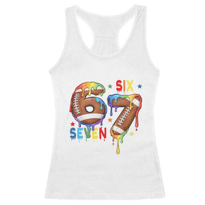 Funny American Football Racerback Tank Top 67 Viral Gen Alpha Slang Gift TS12 White Print Your Wear
