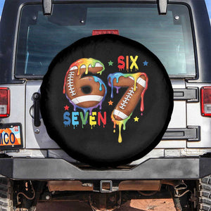 Funny American Football Spare Tire Cover 67 Viral Gen Alpha Slang Gift TS12 No hole Black Print Your Wear