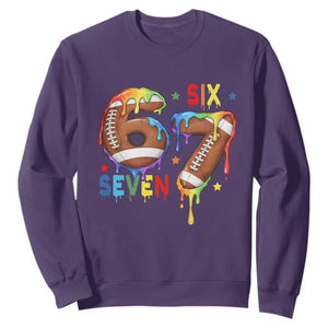Funny American Football Sweatshirt 67 Viral Gen Alpha Slang Gift TS12 Purple Print Your Wear
