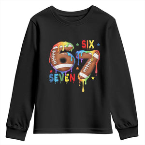 Funny American Football Youth Sweatshirt 67 Viral Gen Alpha Slang Gift TS12 Black Print Your Wear