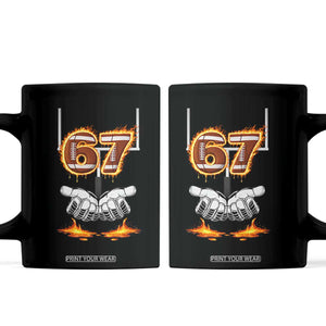 American Football Six Seven Meme Coffee Mug Fire Flame Drip TS12 Black Print Your Wear