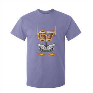 American Football Six Seven Meme T Shirt For Kid Fire Flame Drip TS12 Violet Print Your Wear