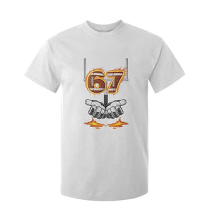 American Football Six Seven Meme T Shirt For Kid Fire Flame Drip TS12 White Print Your Wear