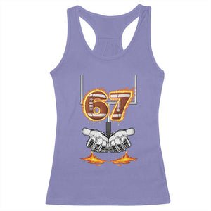 American Football Six Seven Meme Racerback Tank Top Fire Flame Drip TS12 Violet Print Your Wear