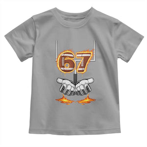 American Football Six Seven Meme Toddler T Shirt Fire Flame Drip TS12 Sport Gray Print Your Wear