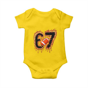 Funny American Football Six Seven Baby Onesie Fire Drip 67 Meme TS12 Daisy Print Your Wear