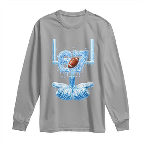 Cool Ice Effect 67 Meme Long Sleeve Shirt Funny American Football TS12 Sport Gray Print Your Wear