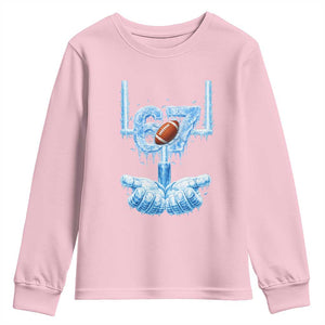Cool Ice Effect 67 Meme Youth Sweatshirt Funny American Football TS12 Light Pink Print Your Wear