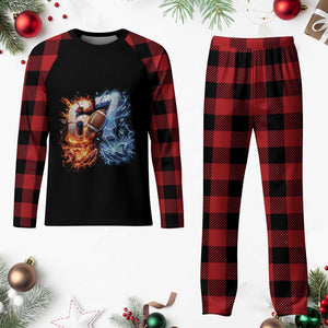American Football Six Seven Meme Plaid Pajama Set Funny Gen Alpha Slang Gift TS12 Buffalo Plaid Print Your Wear