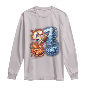 American Football Six Seven Meme Long Sleeve Shirt Funny Gen Alpha Slang Gift TS12 Ice Gray Print Your Wear