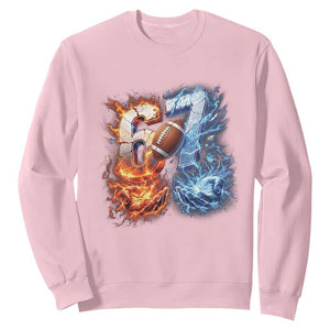 American Football Six Seven Meme Sweatshirt Funny Gen Alpha Slang Gift TS12 Light Pink Print Your Wear
