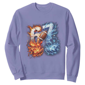 American Football Six Seven Meme Sweatshirt Funny Gen Alpha Slang Gift TS12 Violet Print Your Wear