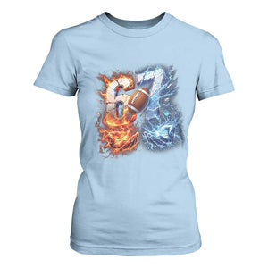 American Football Six Seven Meme T Shirt For Women Funny Gen Alpha Slang Gift TS12 Light Blue Print Your Wear