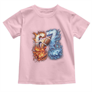 American Football Six Seven Meme Toddler T Shirt Funny Gen Alpha Slang Gift TS12 Light Pink Print Your Wear
