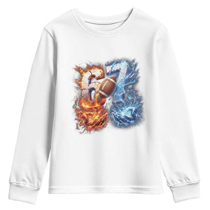 American Football Six Seven Meme Youth Sweatshirt Funny Gen Alpha Slang Gift TS12 White Print Your Wear