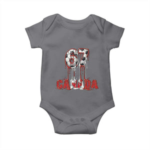 Funny Canada Soccer 67 Meme Baby Onesie Canadian Soccer Lovers TS12 Charcoal Print Your Wear