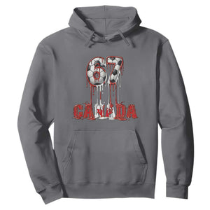 Funny Canada Soccer 67 Meme Hoodie Canadian Soccer Lovers TS12 Charcoal Print Your Wear