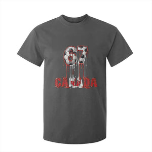 Funny Canada Soccer 67 Meme T Shirt For Kid Canadian Soccer Lovers TS12 Dark Heather Print Your Wear