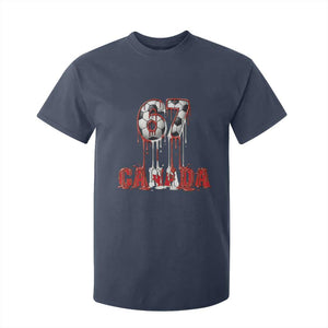 Funny Canada Soccer 67 Meme T Shirt For Kid Canadian Soccer Lovers TS12 Navy Print Your Wear