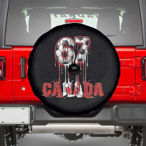 Funny Canada Soccer 67 Meme Spare Tire Cover Canadian Soccer Lovers TS12 Black Print Your Wear
