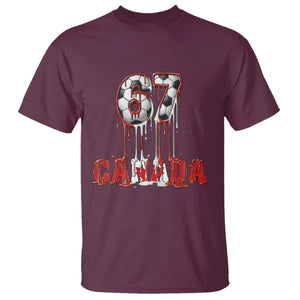 Funny Canada Soccer 67 Meme T Shirt Canadian Soccer Lovers TS12 Maroon Print Your Wear