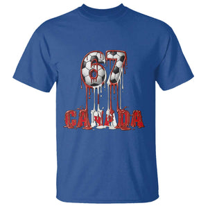 Funny Canada Soccer 67 Meme T Shirt Canadian Soccer Lovers TS12 Royal Blue Print Your Wear