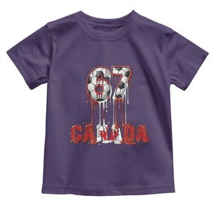 Funny Canada Soccer 67 Meme Toddler T Shirt Canadian Soccer Lovers TS12 Purple Print Your Wear