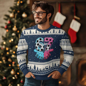 Drip Soccer Six Seven Meme Ugly Christmas Sweater Funny Gen Alpha Slang TS12 Navy Beige Print Your Wear