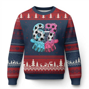 Drip Soccer Six Seven Meme Ugly Christmas Sweater Funny Gen Alpha Slang TS12 Navy Red Print Your Wear