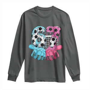 Drip Soccer Six Seven Meme Long Sleeve Shirt Funny Gen Alpha Slang TS12 Dark Heather Print Your Wear