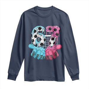 Drip Soccer Six Seven Meme Long Sleeve Shirt Funny Gen Alpha Slang TS12 Navy Print Your Wear