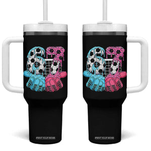 Drip Soccer Six Seven Meme Tumbler With Handle Funny Gen Alpha Slang TS12 One Size: 40 oz Black Print Your Wear