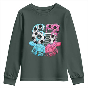 Drip Soccer Six Seven Meme Youth Sweatshirt Funny Gen Alpha Slang TS12 Dark Forest Green Print Your Wear