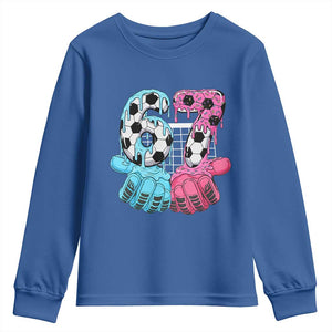 Drip Soccer Six Seven Meme Youth Sweatshirt Funny Gen Alpha Slang TS12 Royal Blue Print Your Wear