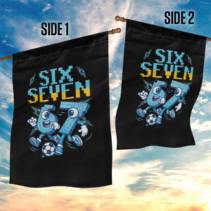 Funny Six Seven Pixel Playing Soccer Garden Flag Gen Z Alpha Gift TS12 Print Your Wear