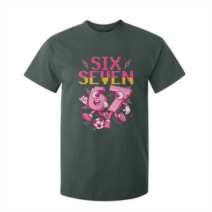 Funny Gen Z Alpha Gift T Shirt For Kid Six Seven Meme Soccer Lover TS12 Dark Forest Green Print Your Wear
