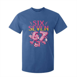 Funny Gen Z Alpha Gift T Shirt For Kid Six Seven Meme Soccer Lover TS12 Royal Blue Print Your Wear