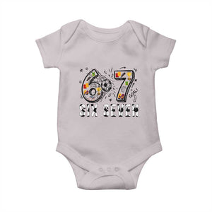 Six Seven Meme Soccer Lover Baby Onesie Funny Gift For Gen Z TS12 Ice Gray Print Your Wear