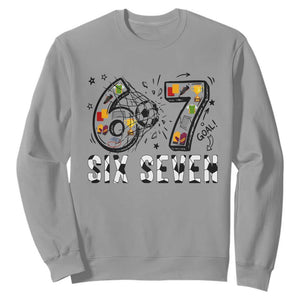 Six Seven Meme Soccer Lover Sweatshirt Funny Gift For Gen Z TS12 Sport Gray Print Your Wear
