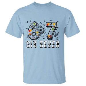 Six Seven Meme Soccer Lover T Shirt Funny Gift For Gen Z TS12 Light Blue Print Your Wear
