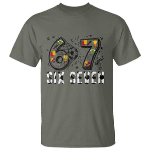 Six Seven Meme Soccer Lover T Shirt Funny Gift For Gen Z TS12 Military Green Print Your Wear