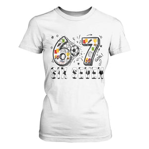 Six Seven Meme Soccer Lover T Shirt For Women Funny Gift For Gen Z TS12 White Print Your Wear