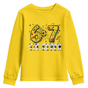 Six Seven Meme Soccer Lover Youth Sweatshirt Funny Gift For Gen Z TS12 Daisy Print Your Wear