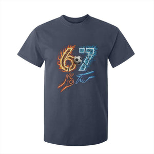 Funny Soccer Lover T Shirt For Kid Six Seven Meme Trending Gift TS12 Navy Print Your Wear