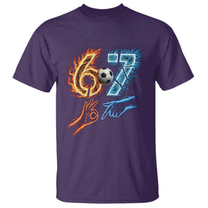 Funny Soccer Lover T Shirt Six Seven Meme Trending Gift TS12 Purple Print Your Wear